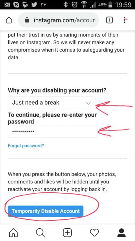 حذف اکانت اینستاگرام - 8
